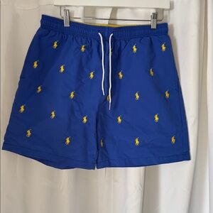 Polo Ralph Lauren Men's All-Over Pony Swim Shorts in Royal Blue size XXL